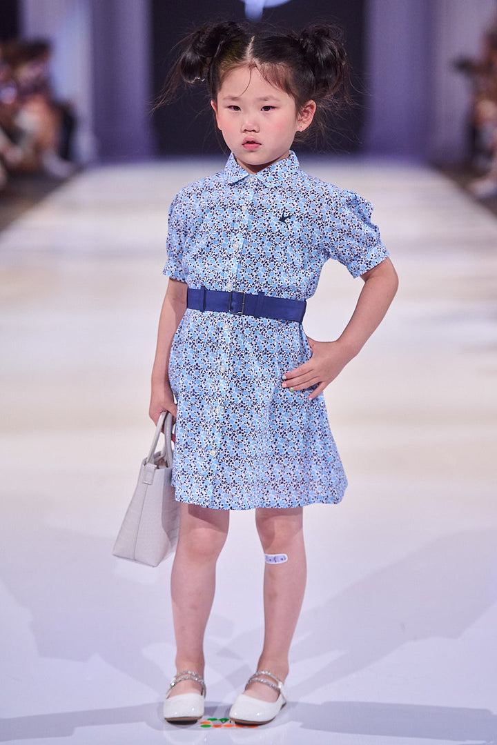Toddler Dress, Girls Dress Short Sleeve, Shirt Dress for Girls, Floral