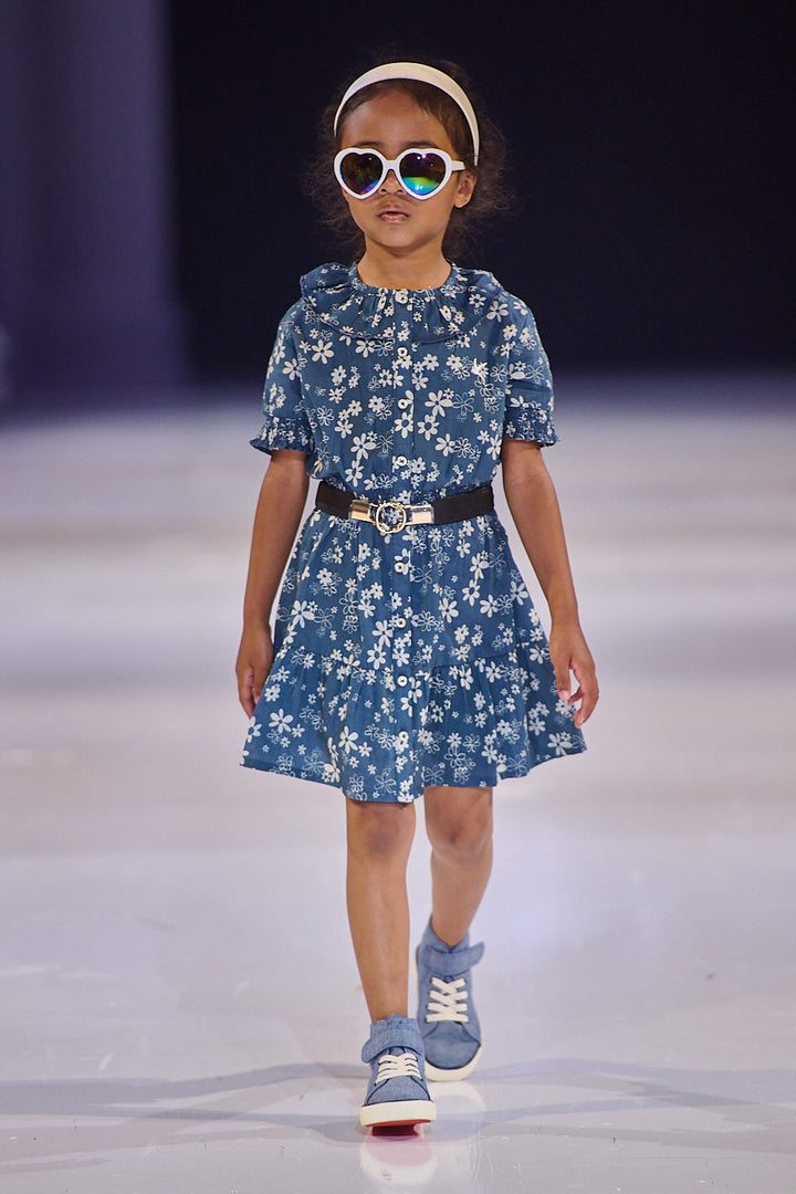 Toddler Dress, Girls Dress Short Sleeve, Shirt Dress for Girls, Floral