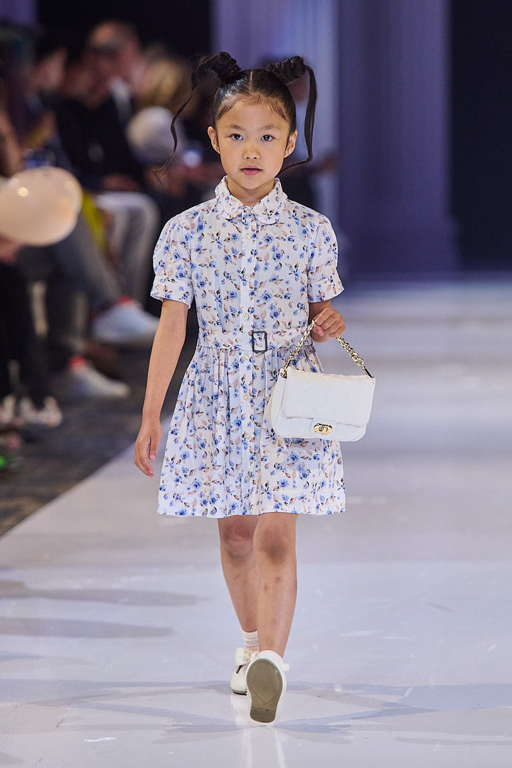 Toddler Dress, Girls Dress Short Sleeve, Shirt Dress for Girls, Floral