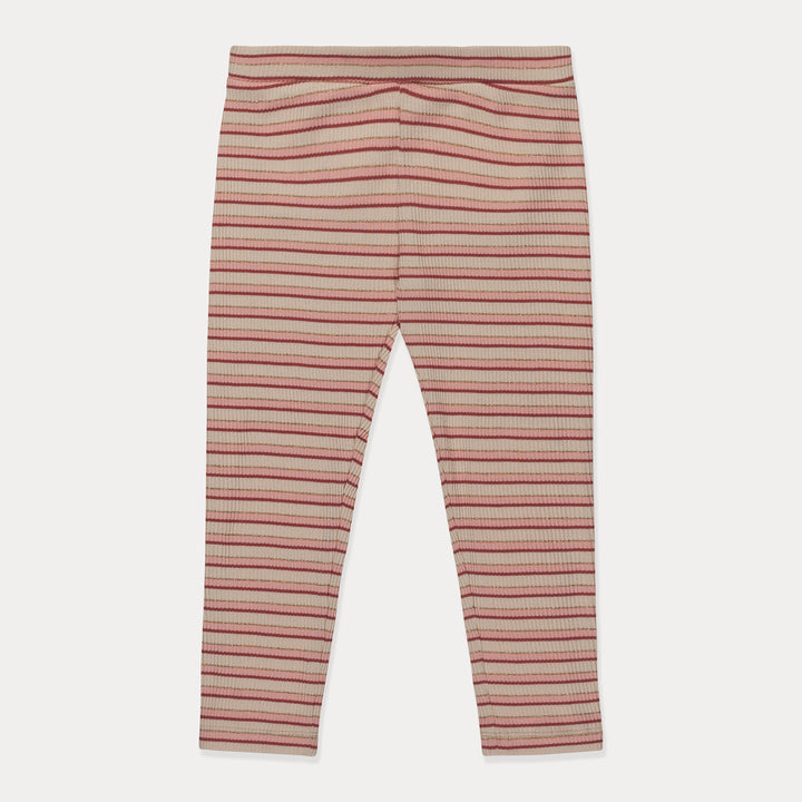 Toddler Leggings, Toddler Girl Pants, Ribbed Cotton, Pink Striped