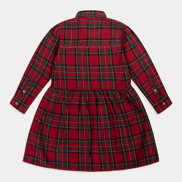 Toddler Dress, Girls Plaid Dress, Red Christmas Dress Girls