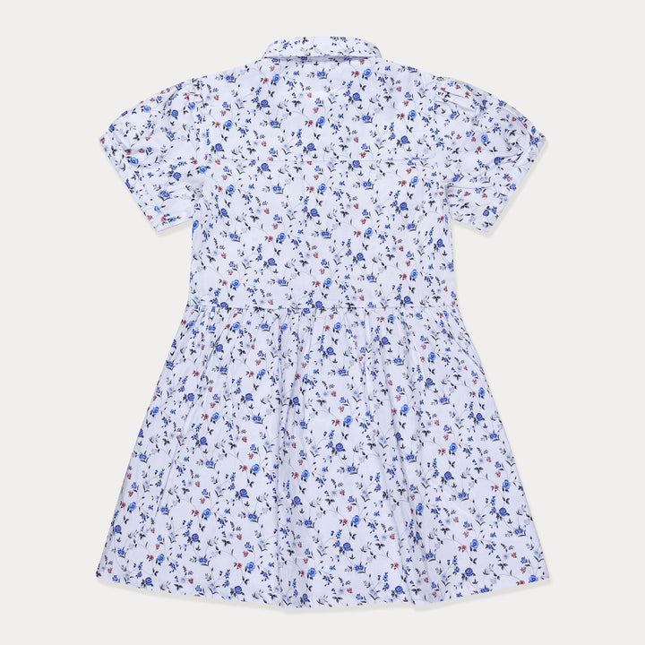 Toddler Dress, Girls Dress Short Sleeve, Shirt Dress for Girls, Floral