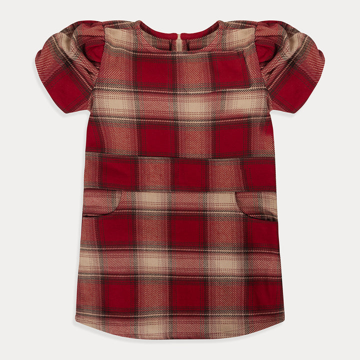 Toddler Dress, Plaid Dress Girls, Short Sleeve Heavy Flannel Cotton