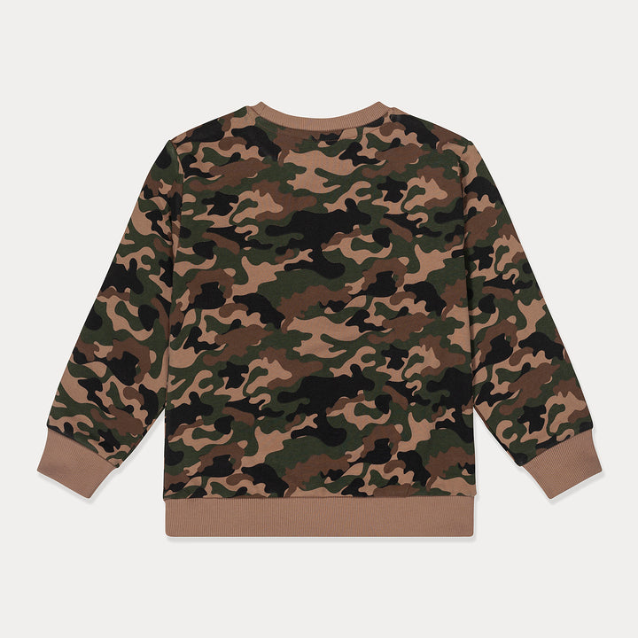 Toddler Sweatshirt Boys Crewneck Sweatshirt, Fleece Cotton, Camo